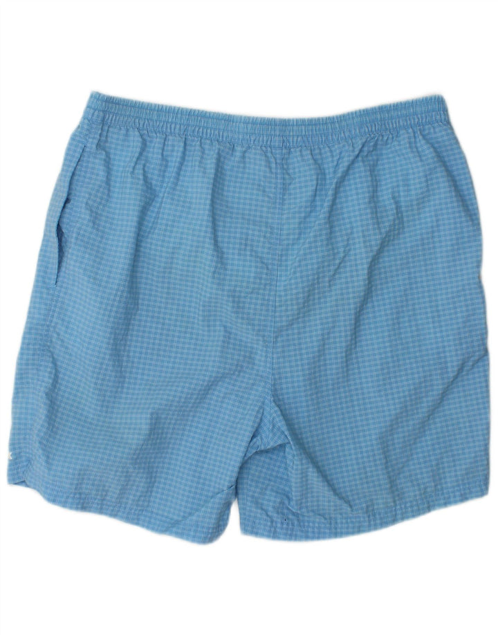 Pantalones cortos deportivos Reebok para hombre, cuadros azules grandes