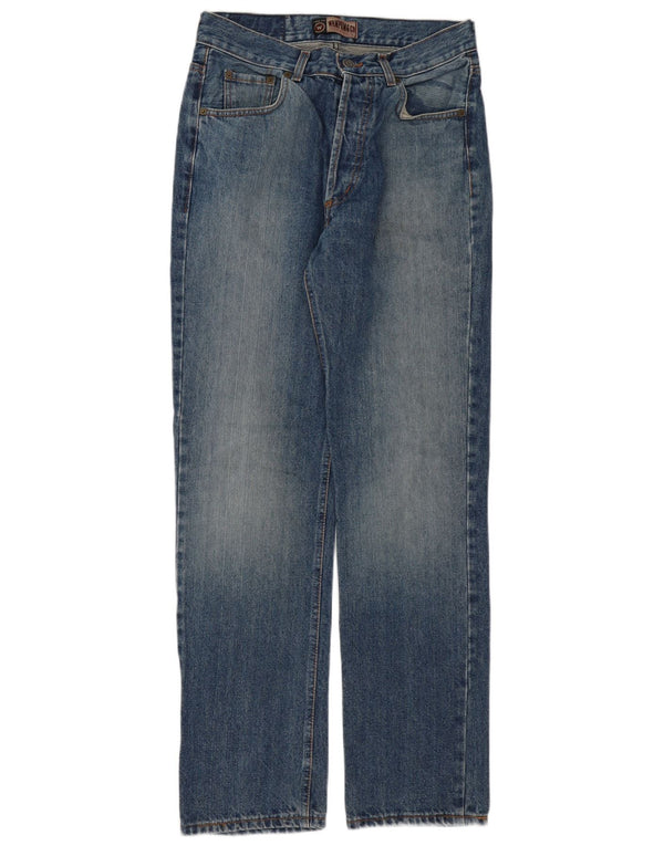 Vaqueros rectos para hombre Wampum W32 L32 Algodón azul