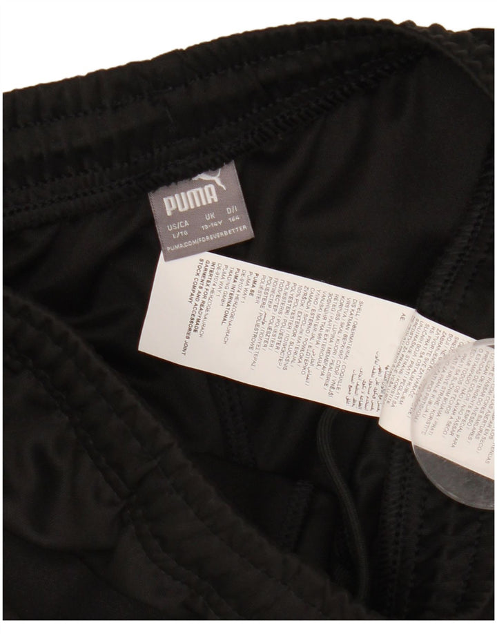 Puma Pantalones de chándal para niño 13-14 años Negro Colorblock Poliéster