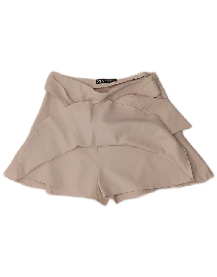Zara Mujer Minifalda Skort Mediana W28 Blanco Apagado