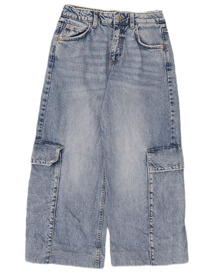 Zara Vaqueros Capri Cargo para Niños 13-14 Años W28 L22 Azul