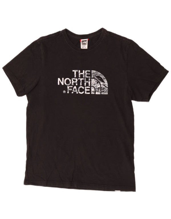 The North Face Camiseta gráfica para hombre Top deportivo de algodón negro mediano