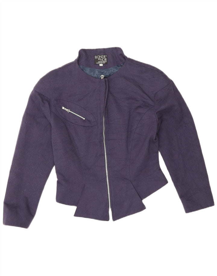 Chaqueta bomber VINTAGE para mujer IT 44 Acetato azul marino medio