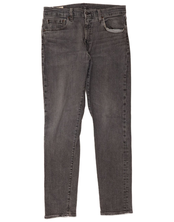Levi's Hombre 512 Slim Tapered Jeans W33 L32 Algodón Gris