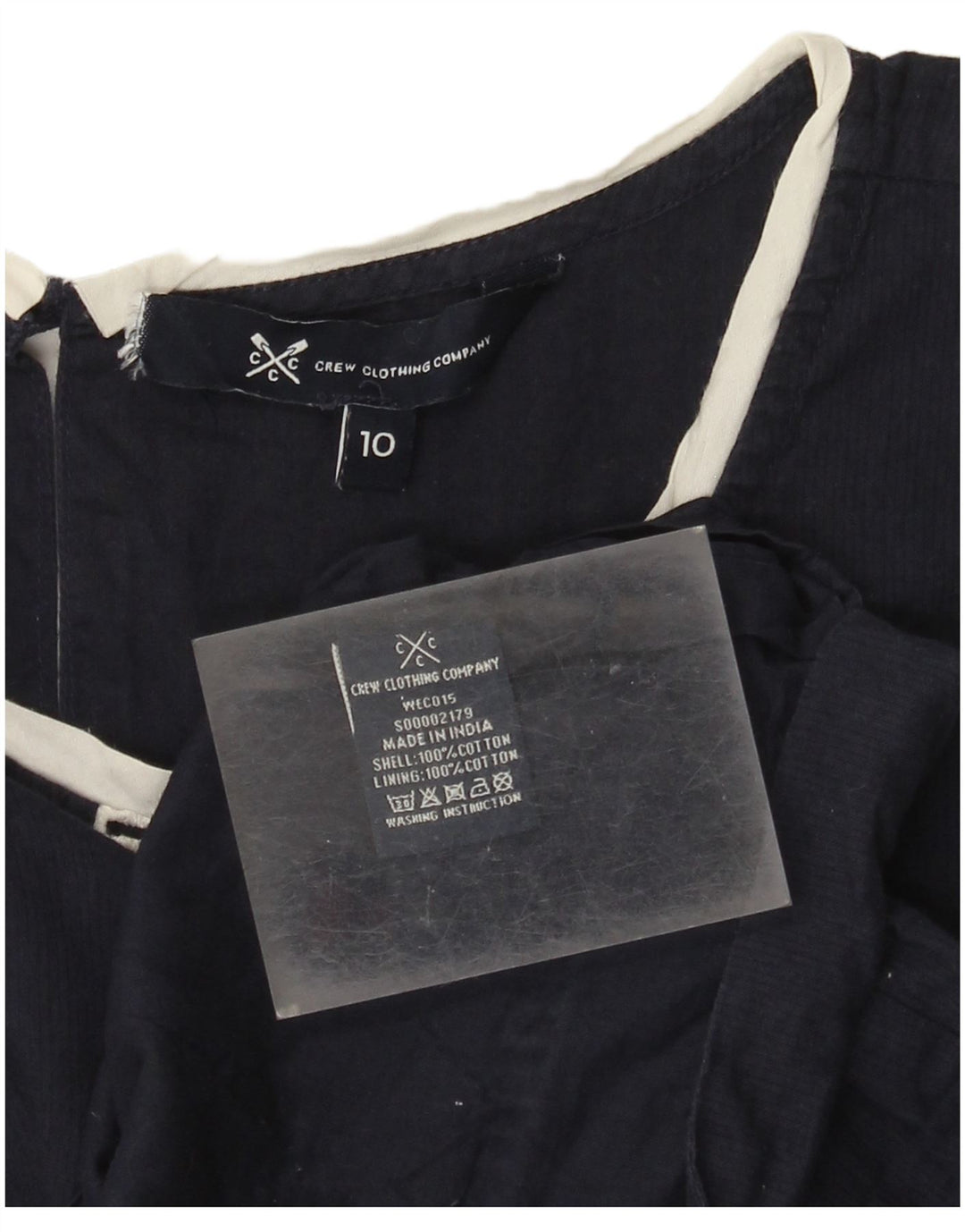 J. Crew Camiseta sin mangas para mujer UK 10 Small Azul marino Algodón