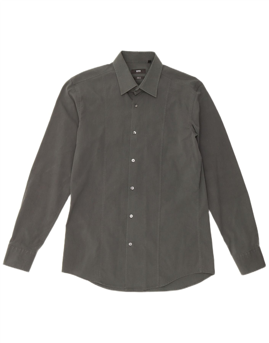 HUGO BOSS Mens Slim Fit Shirt Size 40 Medium Green Cotton