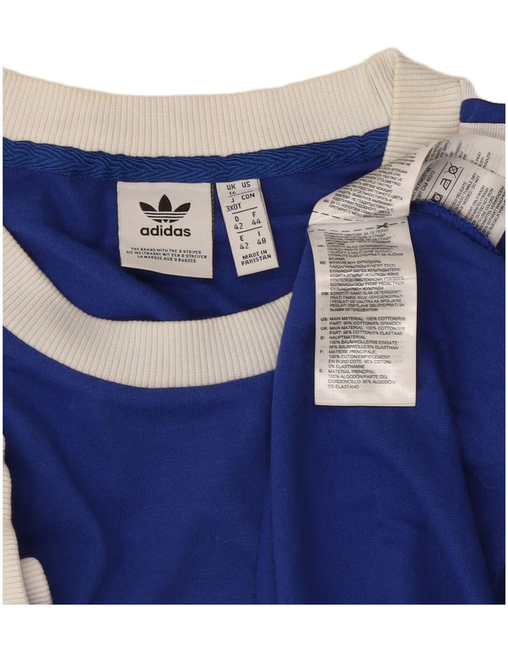 Adidas Camiseta para mujer Top UK 46 Grande Azul Algodón