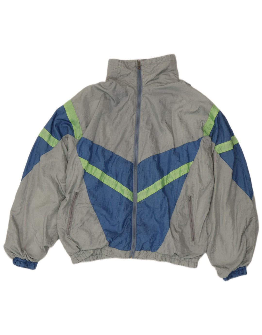 Chándal completo vintage para hombre Nylon color gris grande