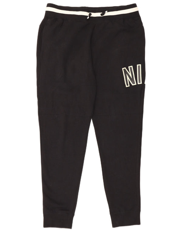 Nike Hombre Pantalones De Chándal Gráfico Joggers XL Negro Colorblock Algodón