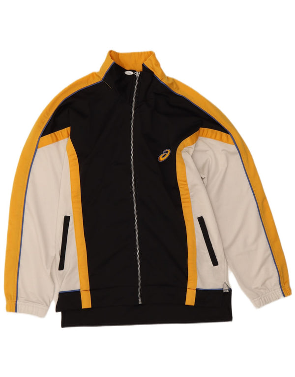 Asics Mens Graphic Chándal Top Jacket XS Negro Colorblock Poliéster