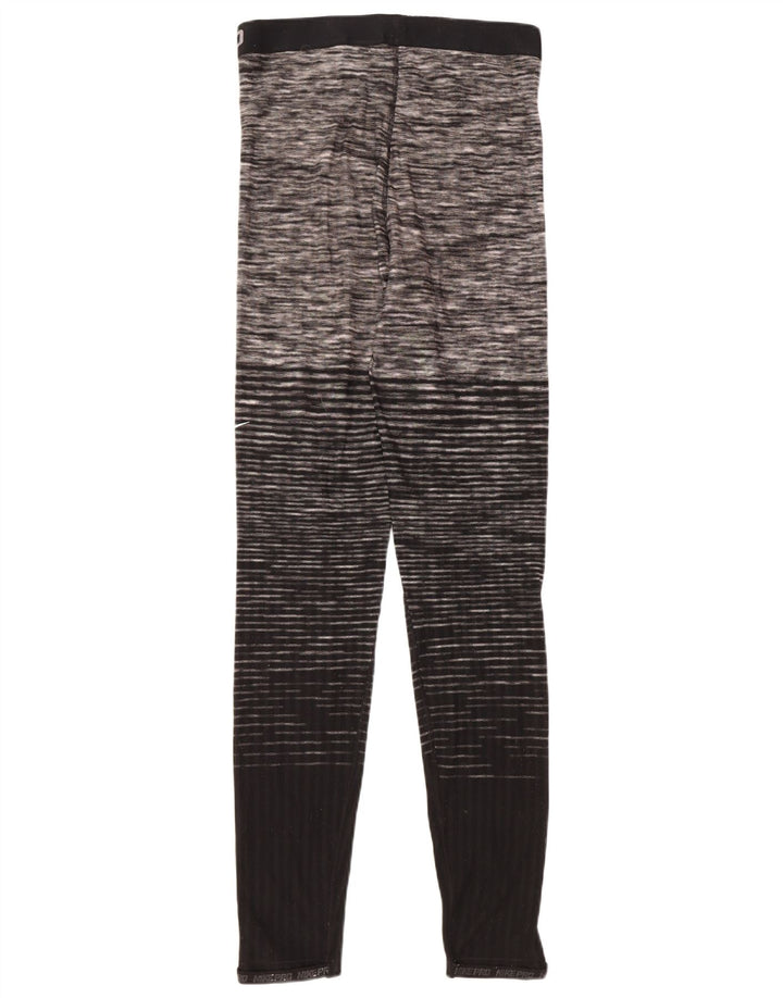 NIKE Leggings gráficos para mujer UK 44 Grande Poliéster a rayas negras