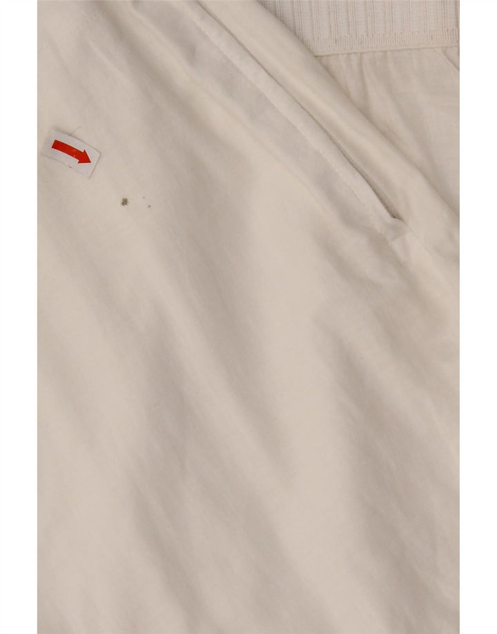 VINTAGE Falda acampanada para mujer W26 Pequeña Blanca