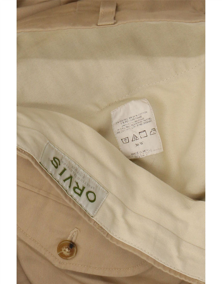 Pantalón chino recto Orvis para hombre W36 L30 Poliéster beige