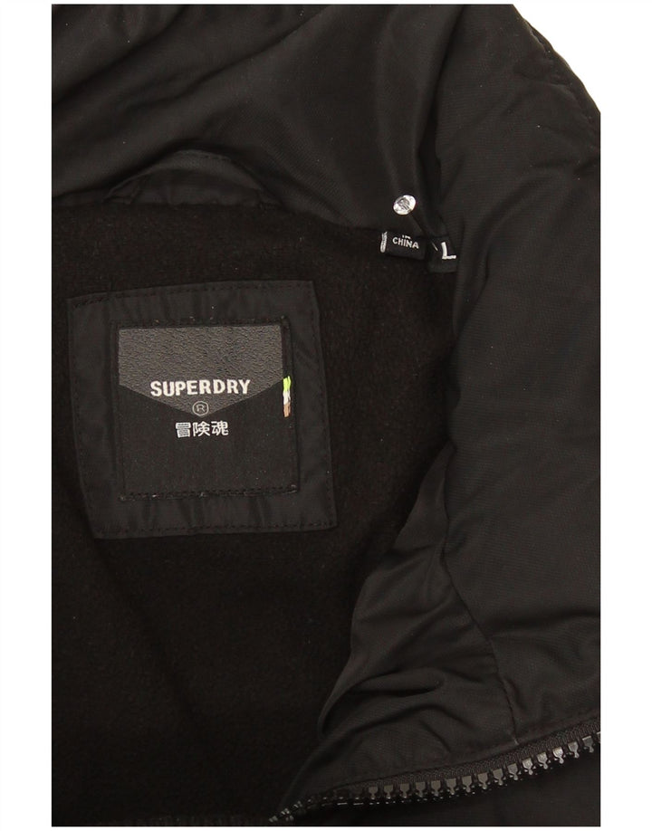 Superdry Chaqueta acolchada para hombre UK 40 Large Caqui Camuflaje Poliéster