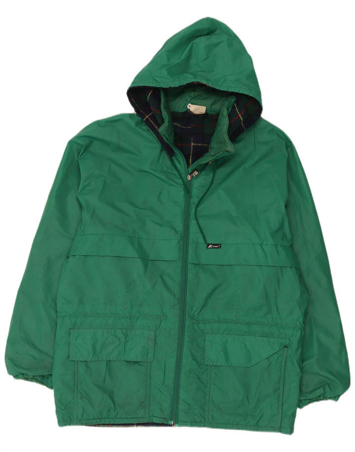 K-Way Chaqueta impermeable con capucha para hombre UK 42 XL Poliamida verde