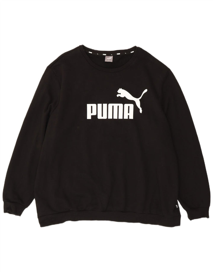 Puma Sudadera gráfica para hombre Jumper 4XL Algodón negro