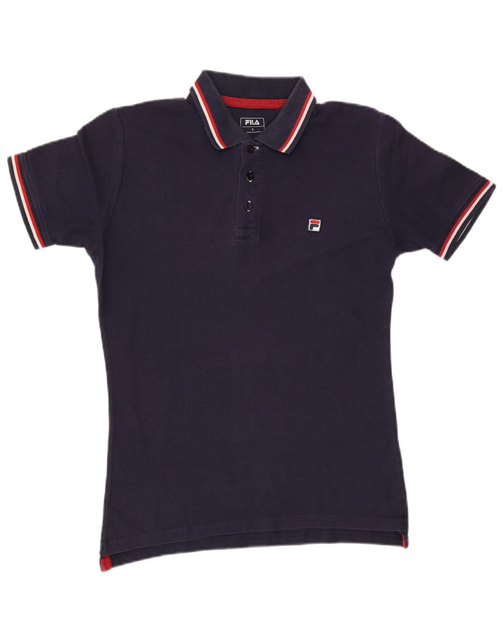 Polo Fila para hombre de algodón a rayas azul marino pequeño