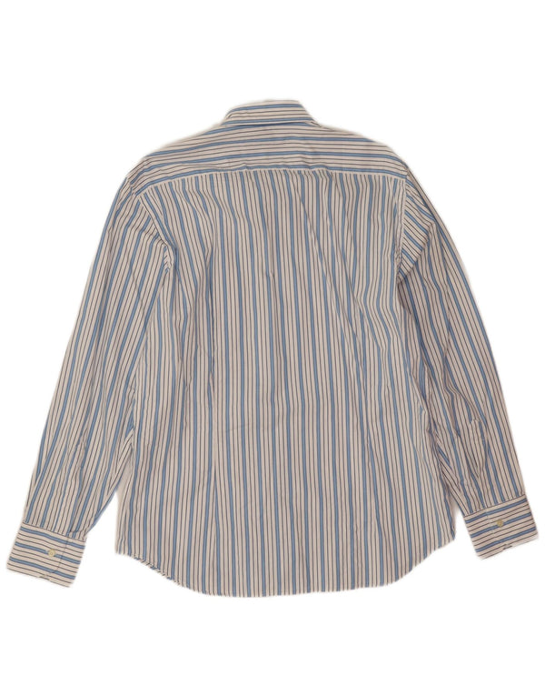 Pierre Cardin Camisa Hombre Talla 41 16 Algodón Rayas Azul Grande