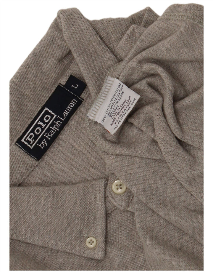 Camisa Polo Ralph Lauren Hombre Grande Gris Algodón