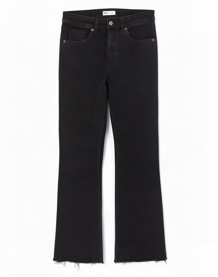 Zara Jeans Rectos Mujer EU 40 Medium W30 L26 Negro