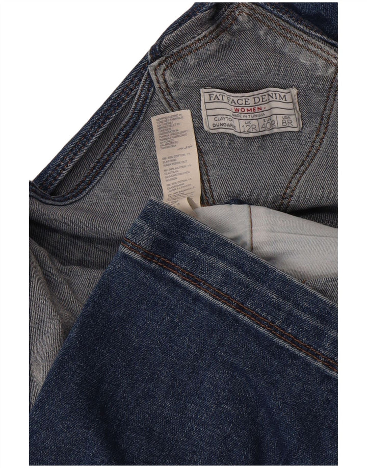 Fat Face Peto Capri Jeans para Mujer UK 12 Medium W32 L21 Algodón Azul