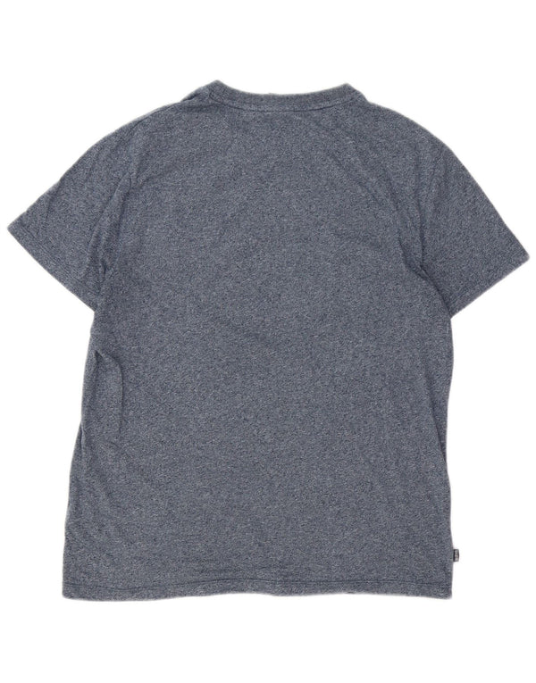 SUPERDRY Camiseta Hombre Top XL Algodón Moteado Azul Marino