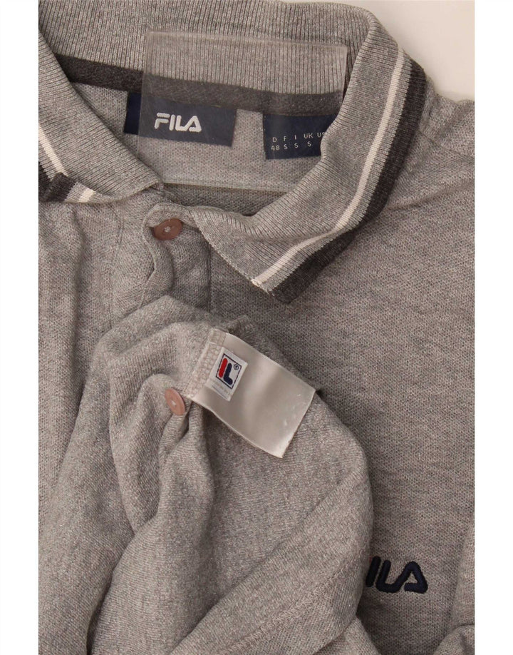 Fila Polo para hombre pequeño gris a rayas