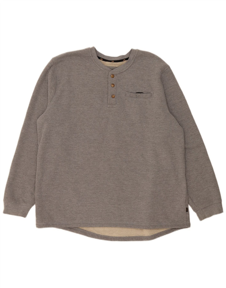 Lee - Sudadera de corte regular para hombre, talla 2XL, algodón gris