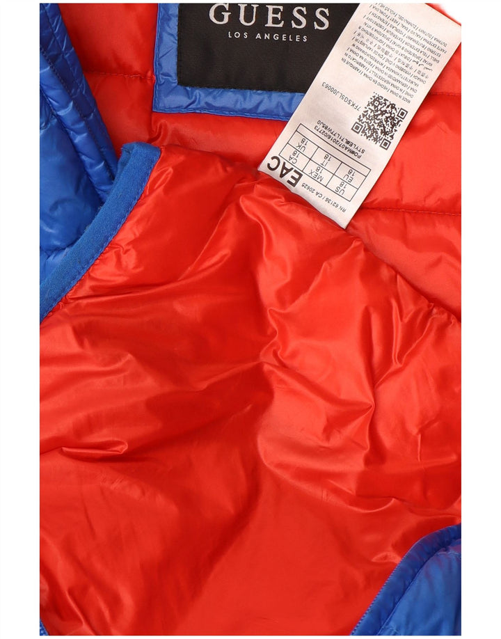 GUESS Chaqueta acolchada con capucha para niño 15-16 años Azul Poliamida