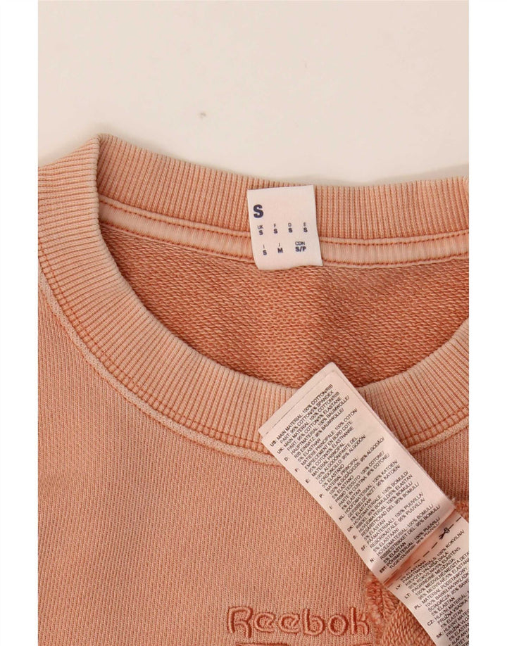 Reebok Hombre Sudadera Jumper Small Rosa Algodón