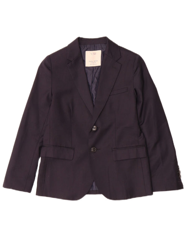 Zara Chaqueta Blazer 2 Botones Niño 9-10 Años Lana Azul Marino