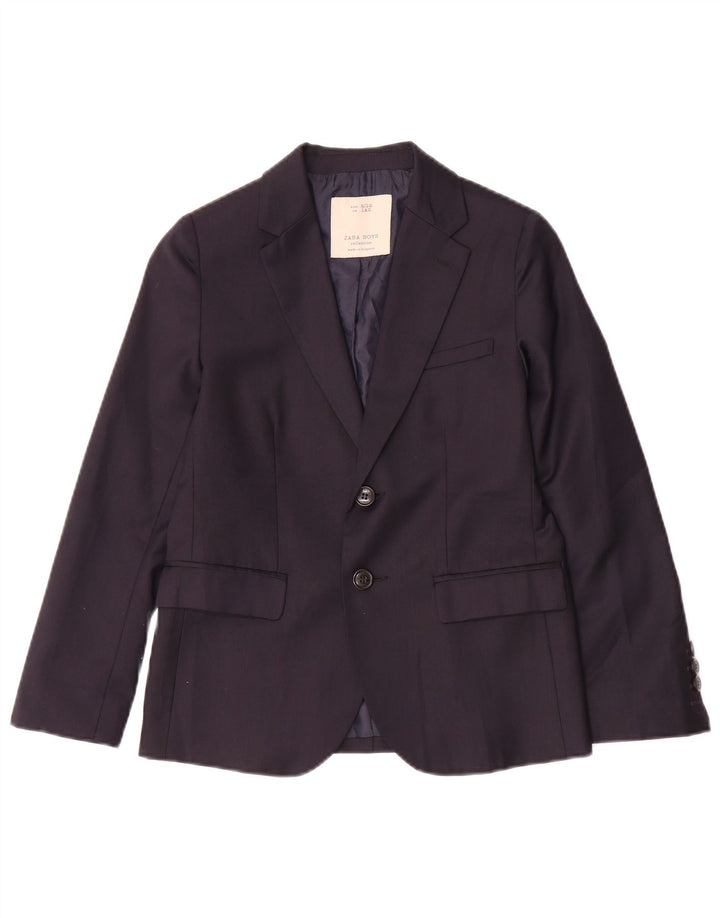 Zara Chaqueta Blazer 2 Botones Niño 9-10 Años Lana Azul Marino