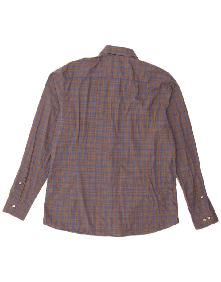 Hackett Camisa Slim Fit XL De Algodón A Cuadros Marrón Hombre