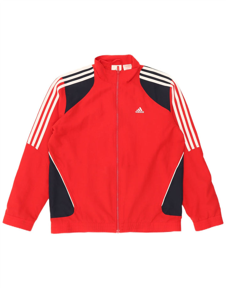 Adidas Chaqueta de chándal para niño 15-16 años Rojo Colorblock Poliéster