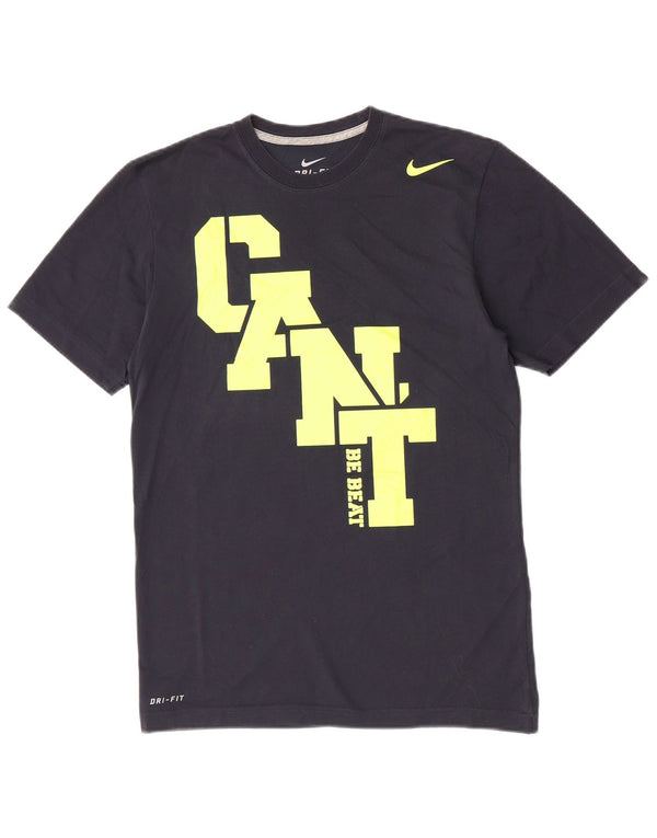 Nike Dri Fit Graphic Camiseta para hombre, talla pequeña, azul marino