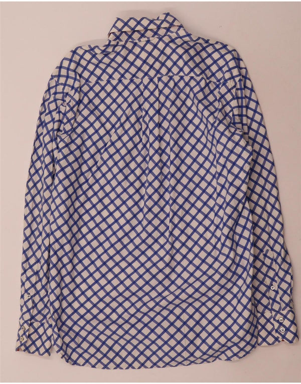 Camisa Tommy Hilfiger Hombre Small Azul Geométrico Algodón