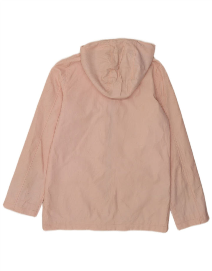 Topshop Chaqueta impermeable con capucha y ajuste regular para mujer UK 8 Small Poliéster rosa