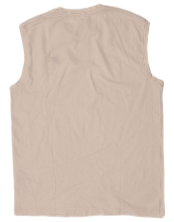 Nike - Camiseta sin mangas para hombre, talla 42/44, algodón blanco grande