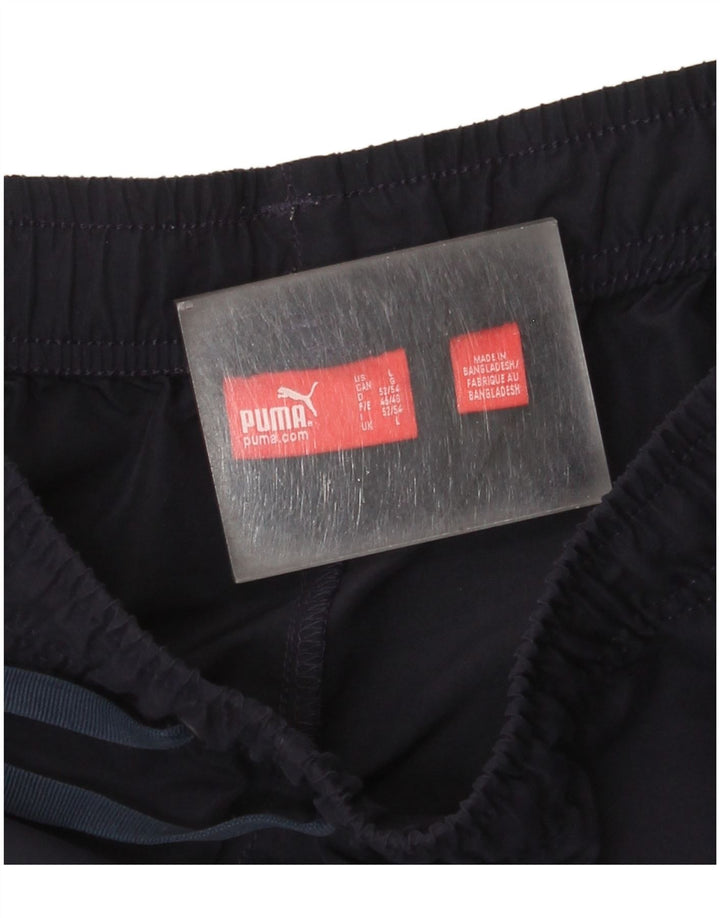 Puma Bermudas deportivas para hombre, talla grande, azul marino