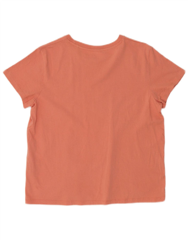 LEVI'S Camiseta gráfica para mujer Top UK 46 Grande Algodón naranja