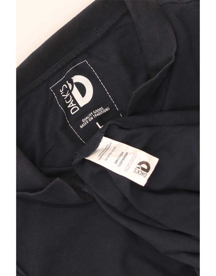 Dack's Polo para hombre grande de algodón azul marino