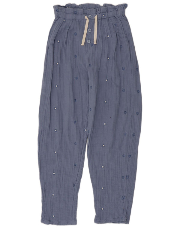 Benetton Pantalones Casuales De Talle Alto Para Niña 11-12 Años 2XL W22 L26 Azul
