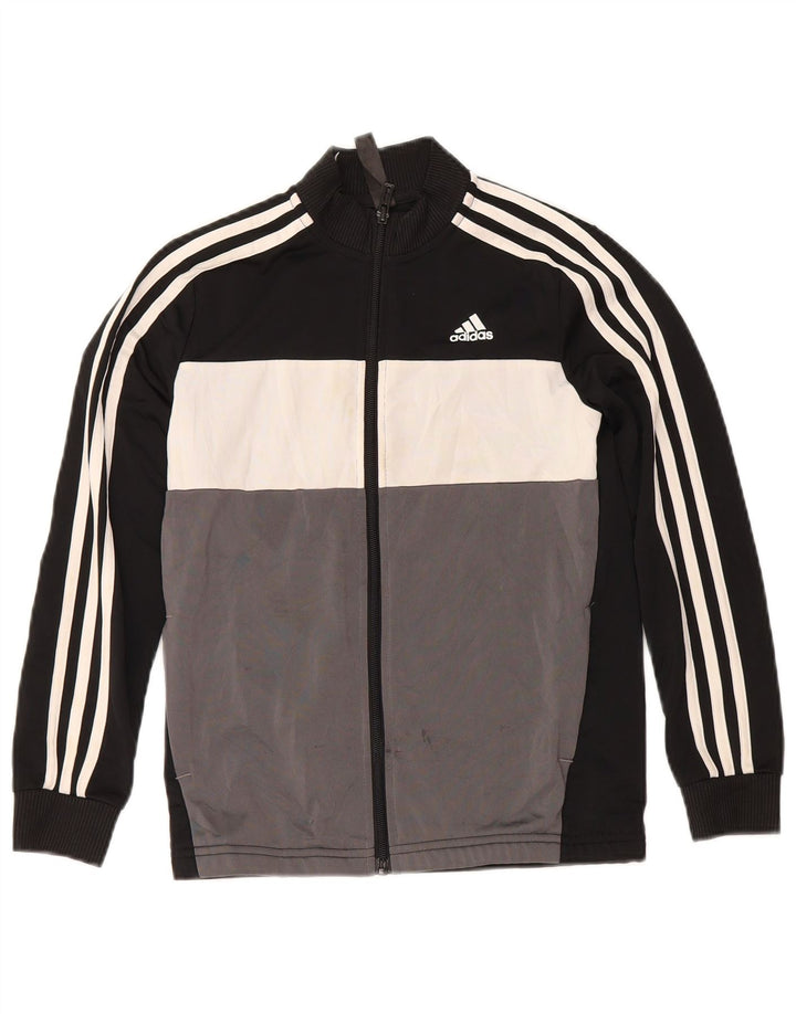Adidas - Chaqueta de chándal para niño, 9-10 años, color negro, poliéster