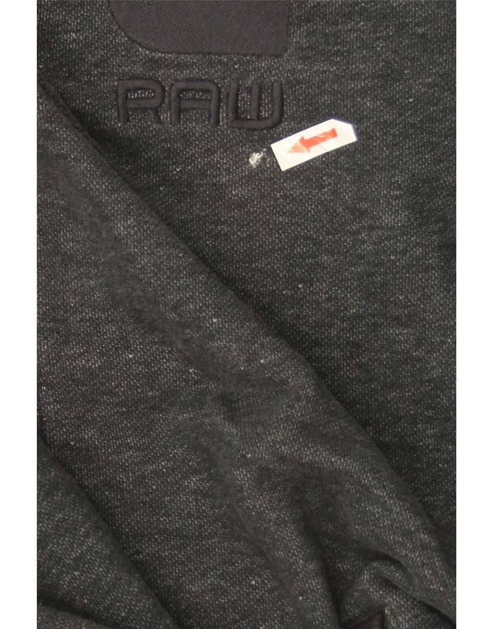 G-Star Hombre Sudadera con capucha y cremallera de algodón moteado en gris medio