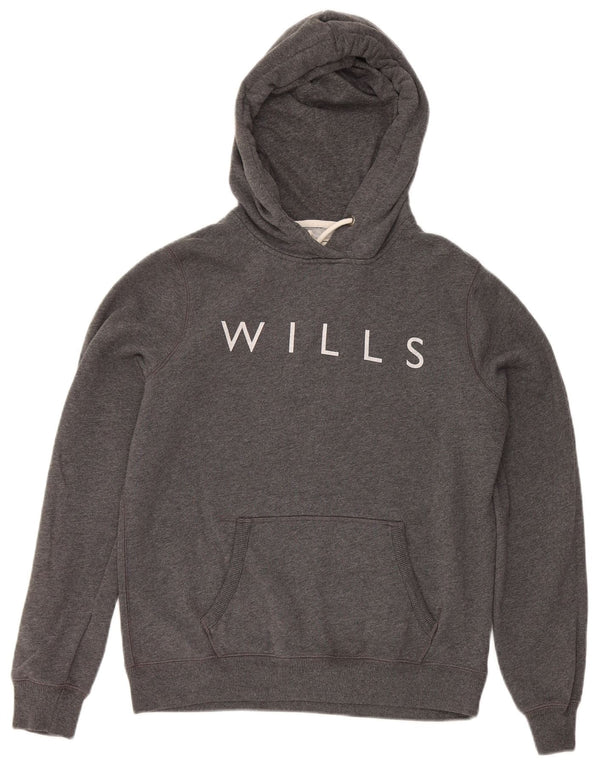 Jack Wills Sudadera de ajuste clásico con gráfico para mujer, talla 40, color gris medio