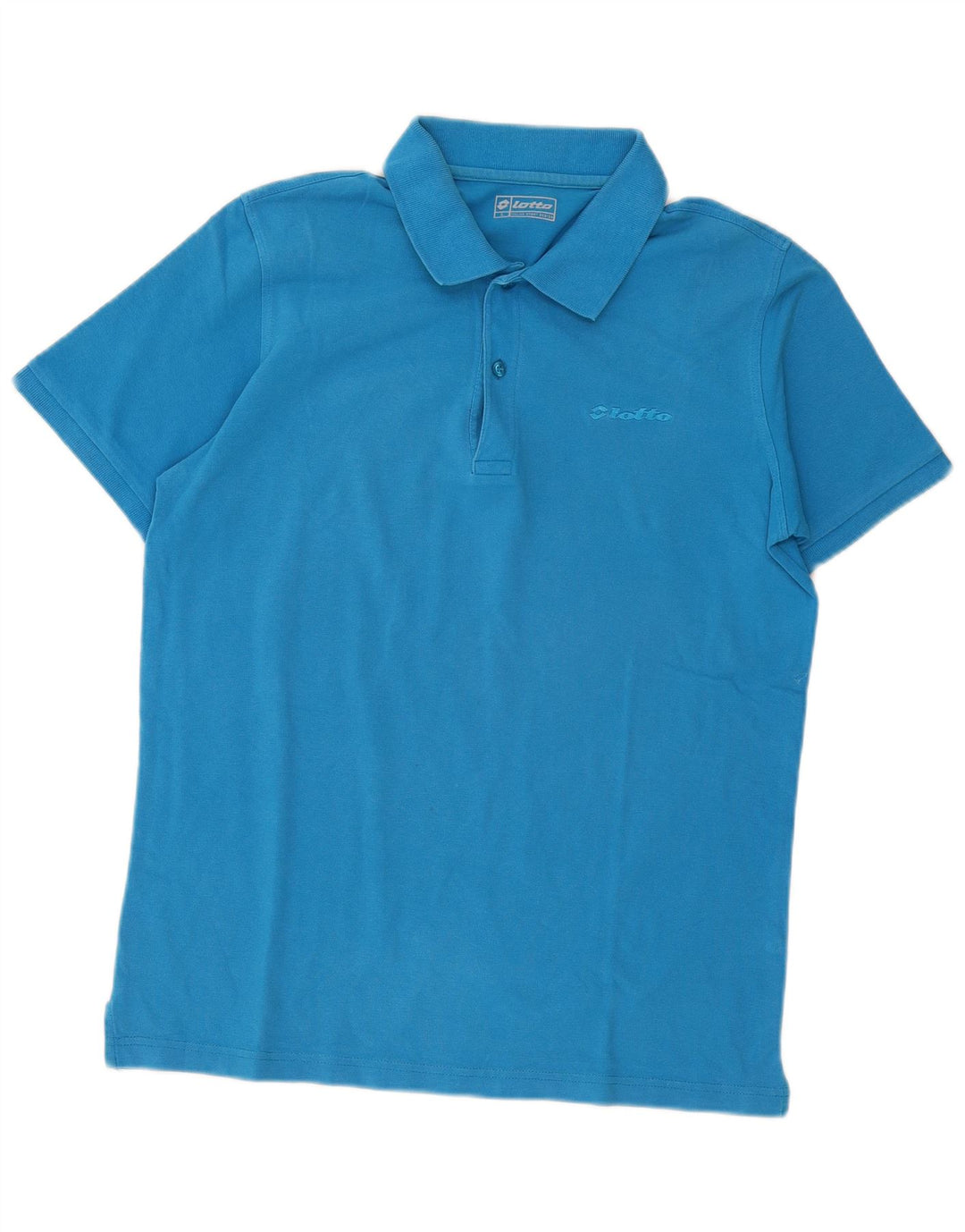 Polo Lotto Hombre Grande Azul Algodón