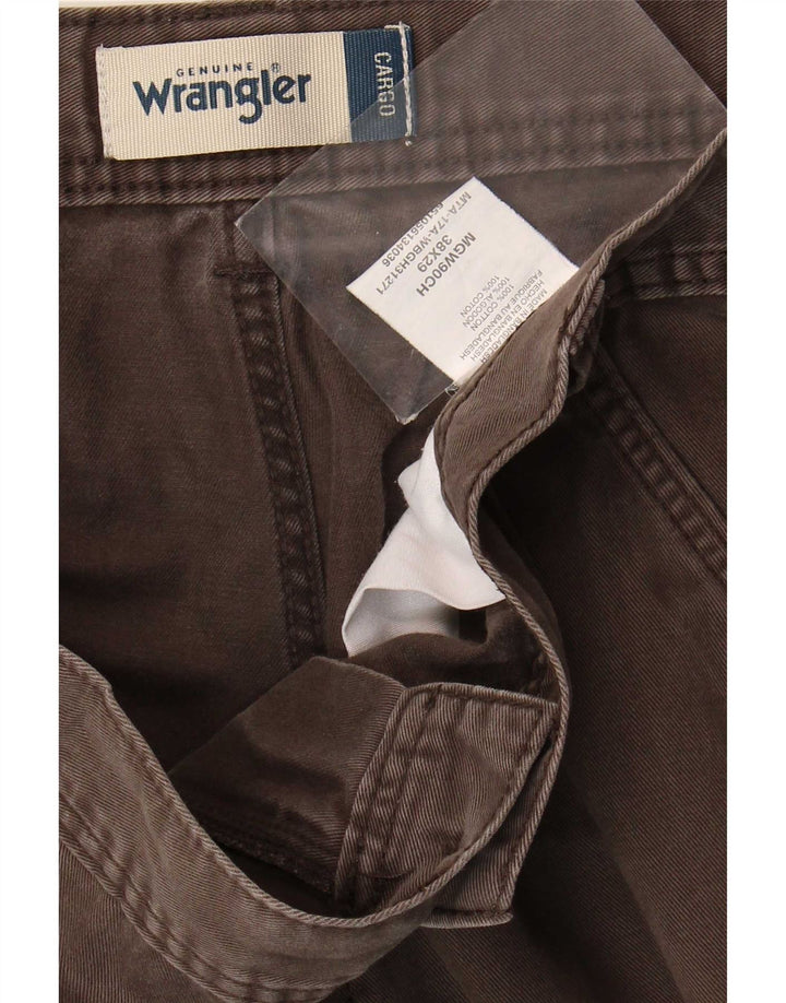 Wrangler Pantalones cargo rectos para hombre W38 L29 Algodón marrón