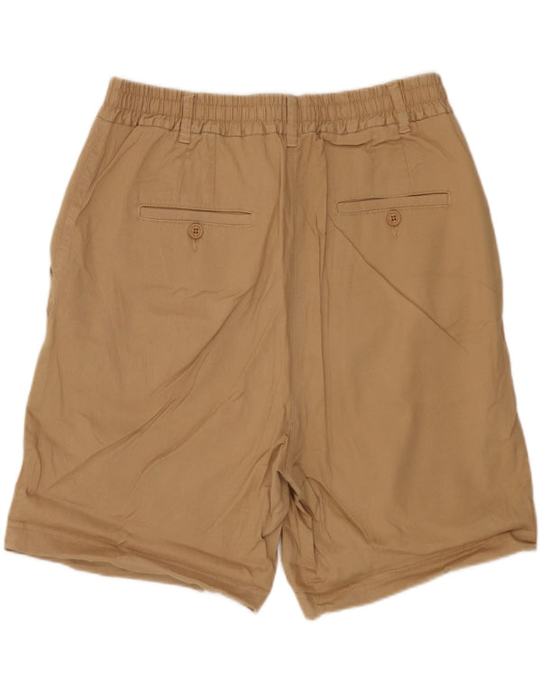Benetton Pantalones Cortos Chinos Mujer UK 40 Medium W30 Algodón Beige