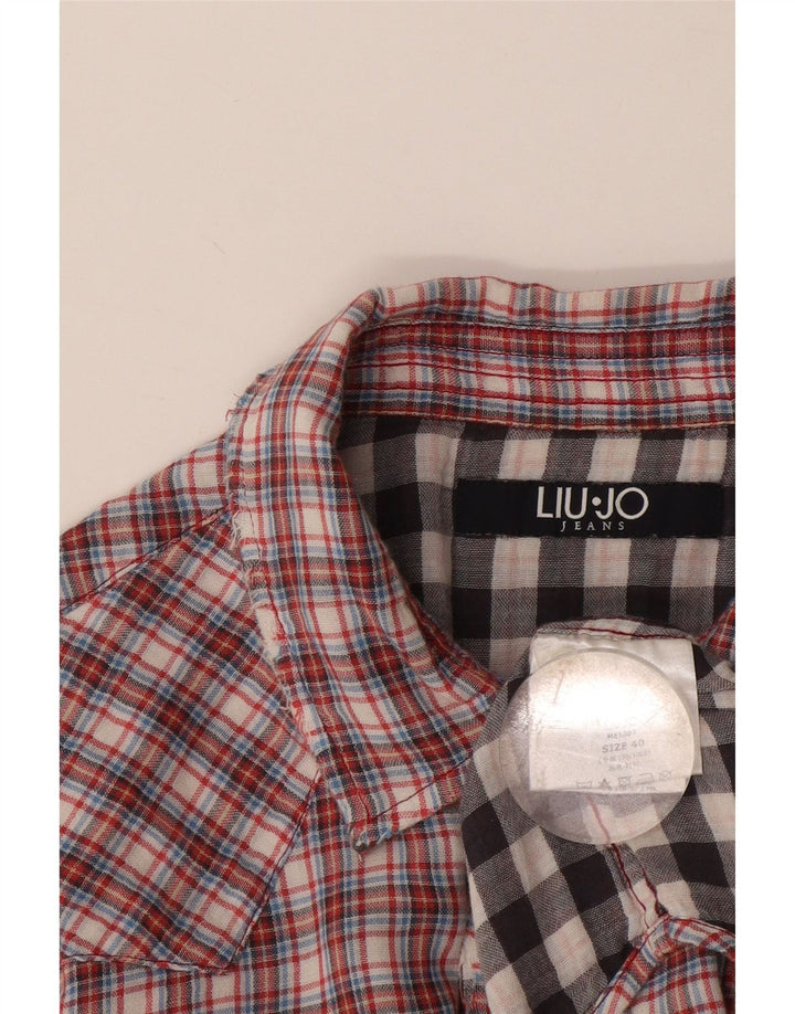 Camisa de franela para hombre Liu Jo Talla 40 Algodón a cuadros rojos medianos