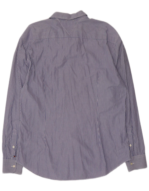 Tommy Hilfiger Camisa Slim Fit para Hombre 2XL Algodón Azul Marino a Rayas